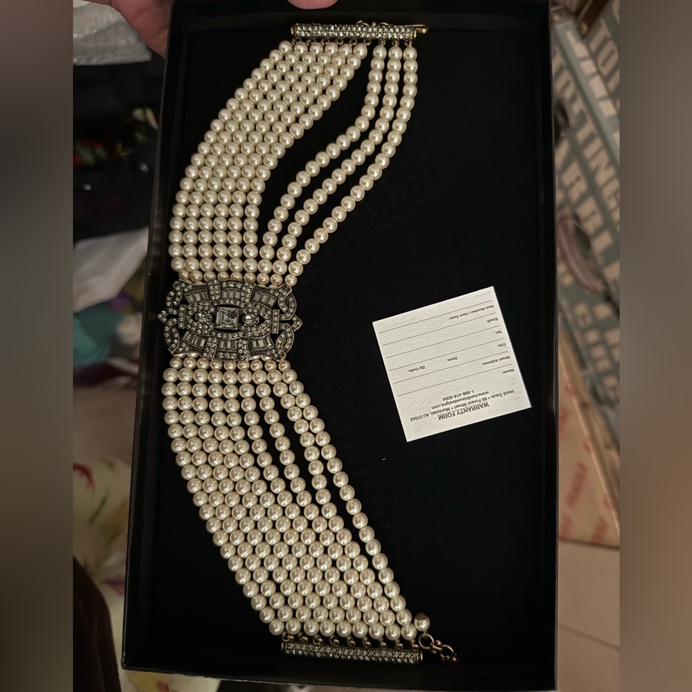 Heidi Daus TWO necklace combo Femme Fatale Choker and Drama Queen 9 strand